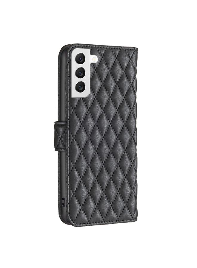 اس-توب جراب لهاتف Samsung Galaxy S22 5G مع محفظة جلدية بتصميم شبكي ماسي - Image 3