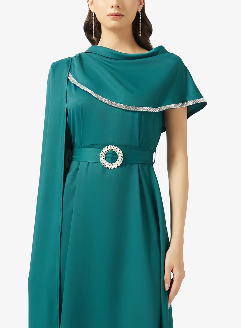 Khizana  A-line Dress With Trail for Women | Best Price UAE