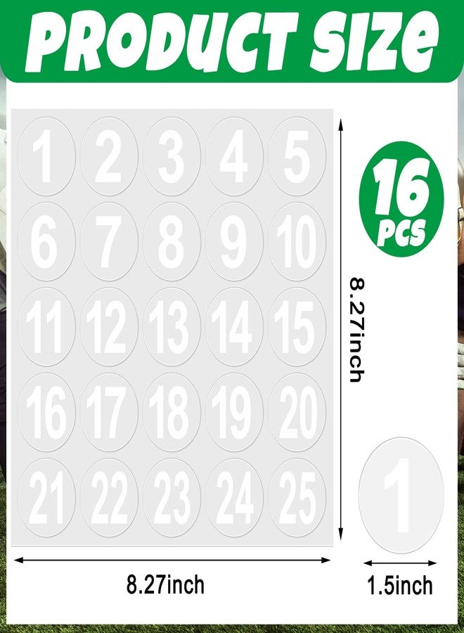 Teling 400 Pcs White Sports Helmet Numbers Sticker 1.5 Inches Football Helmet Decals Vinyl Hockey Numbers Decals Self Adhesive Softball Number Stickers for Hockey Baseball Batting Lacrosse - Image 3