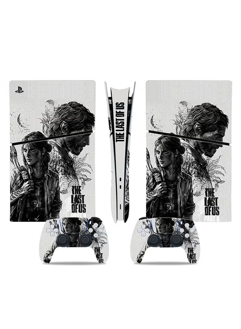 Sony PS5 Slim Console Controller Skins Set, Skin Wrap Decal Sticker PS5 Slim Digital Edition Console, Protective Film Sticker for PS5 Slim (The Last Of Us), PS5 Slim Digital Edition Console Sticker