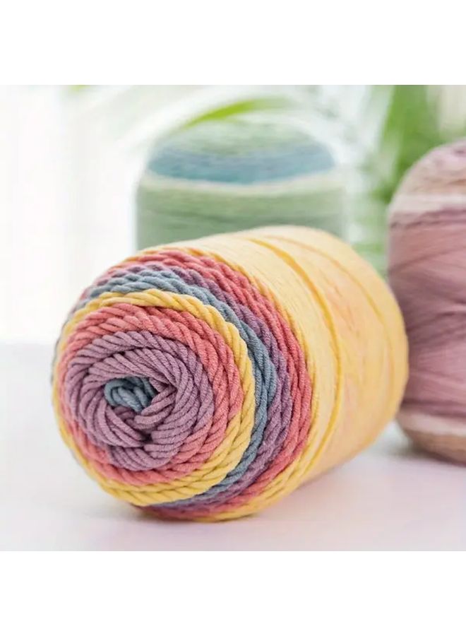 5 Strands Rainbow Cotton Yarn 100g For Handmade Scarves Crochet Bags - Image 5