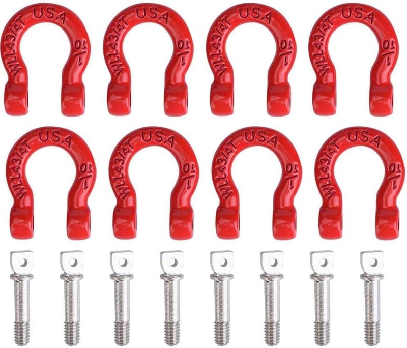 Dilwe RC Car Trailer Buckle, 8 Pcs Metal Tow Shackle Lock Catch for RC Climbing Crawler Car Accessory Parts Car Model Accessory - Image 1