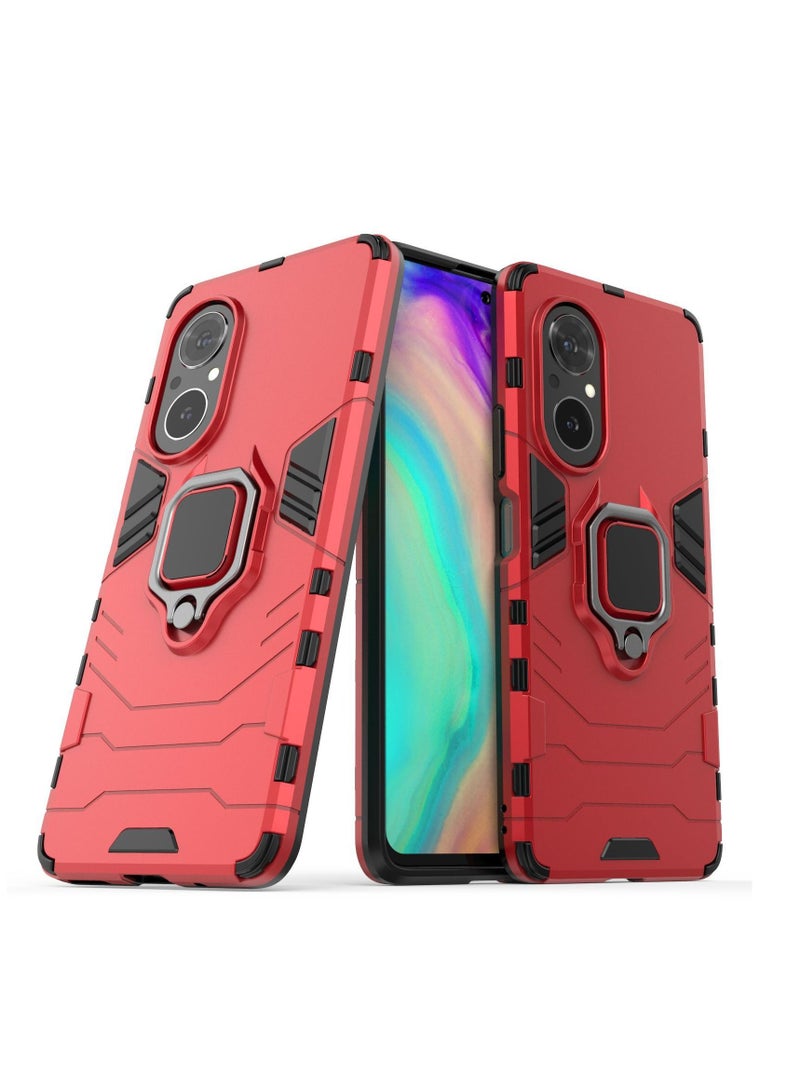 Red Protective Cover With Ring Bracket For Huawei - Image 1