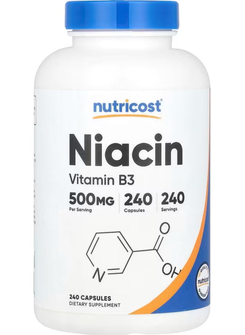 النياسين ، 500 ملجم ، 240 كبسولة