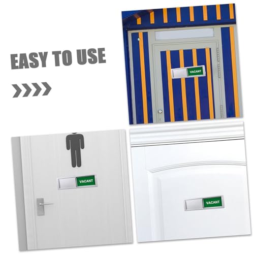 Indusoire Push Pull Stickers for Door, Vacant Occupied Door Sign for Home Office Restroom Conference Room Bold Red Green Display Easy Adhesive Installation(7 * 2in) - Image 3