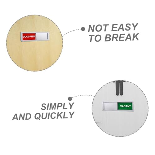 Indusoire Push Pull Stickers for Door, Vacant Occupied Door Sign for Home Office Restroom Conference Room Bold Red Green Display Easy Adhesive Installation(7 * 2in) - Image 5