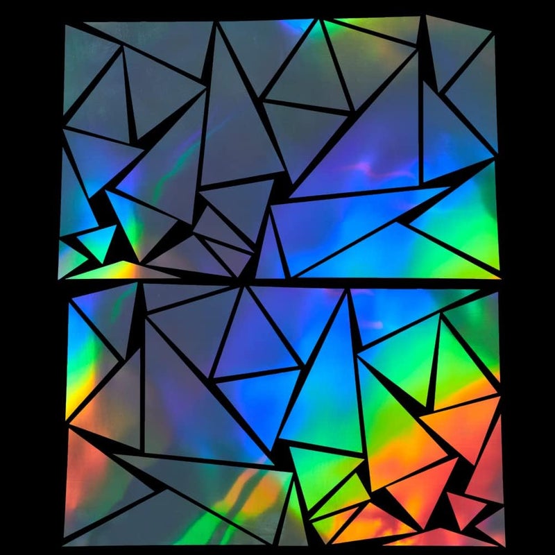 ATMOMO 2 Pieces Holographic Laser Triangle Car Decals Vinyl Sticker - Image 4