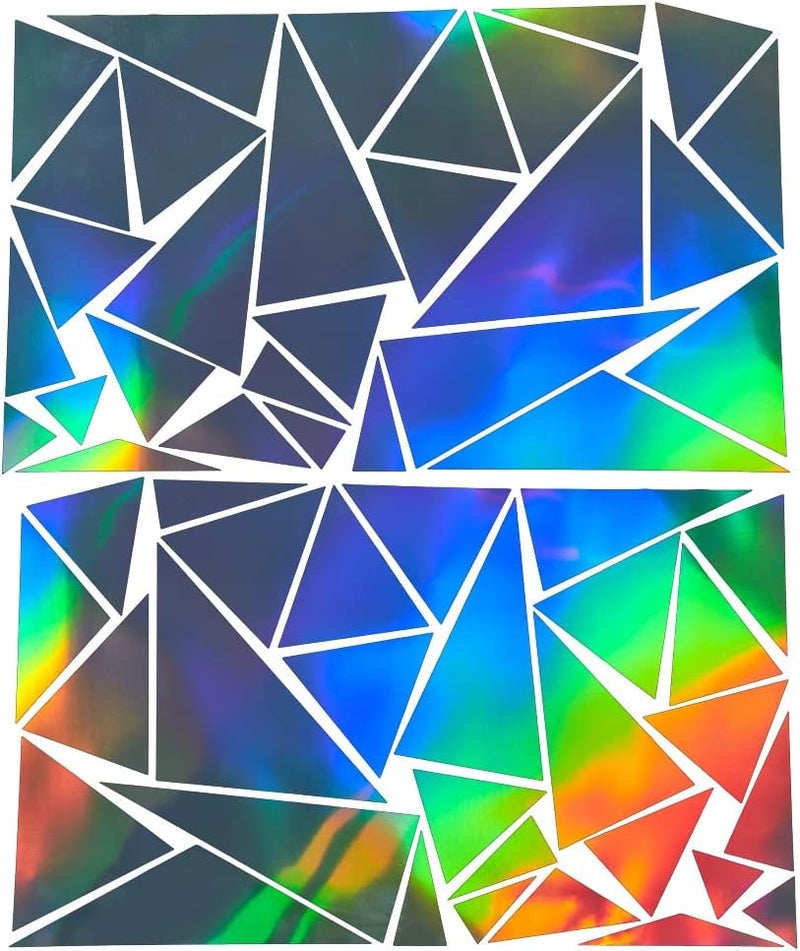 ATMOMO 2 Pieces Holographic Laser Triangle Car Decals Vinyl Sticker - Image 3