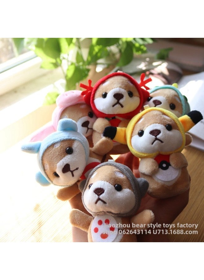 Direct Supply Plush Toy Doll Pendant Chai Dog Key Chain Company Gift Couple Gift A Generation Of Hair-Specification:+bead Chain-Color:Shiba Inu Blue  - Image 3