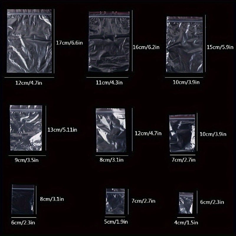 100pcs 3x5inch Clear Resealable Cellophane Zip Lock Bags - Image 3
