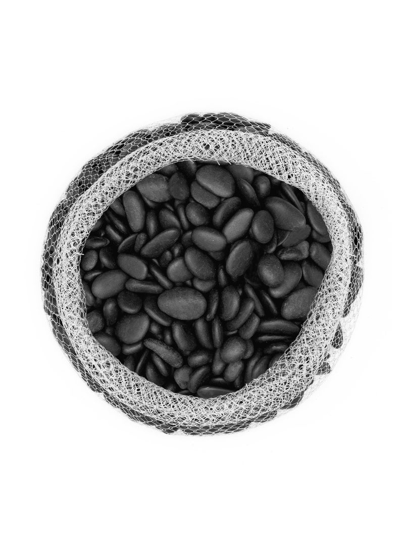 Home zone 5LBS (2.25KG) River Rocks Decorative Ornamental Pebbles Garden Landscaping Stones Natural Gravel Filler for Plants Vases Succulents Home Decor Arts Crafting Animal Habitat Black  - Image 3