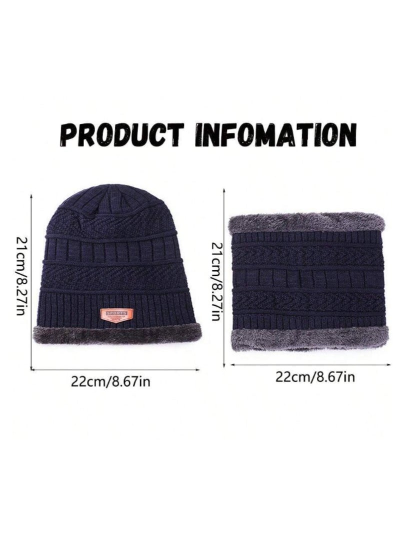 SARAOONT 2 Pcs Kids Winter Hat and Scarf Set Ages 3 to13 Warm Knit Beanie with Plush Lining for Boys and Girls - Image 5
