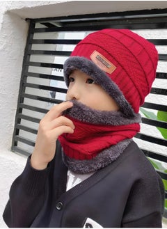 SARAOONT 2 Pcs Kids Winter Hat and Scarf Set Ages 3 to13 Warm Knit Beanie with Plush Lining for Boys and Girls  - Image 3
