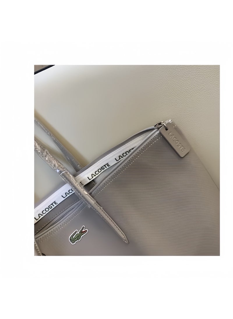 لاكوست أزياء لاكوست النسائية مفهوم متعدد الإستعمالات Zipper Tote bagte Tote bagg Shoulder bagg. - Image 2