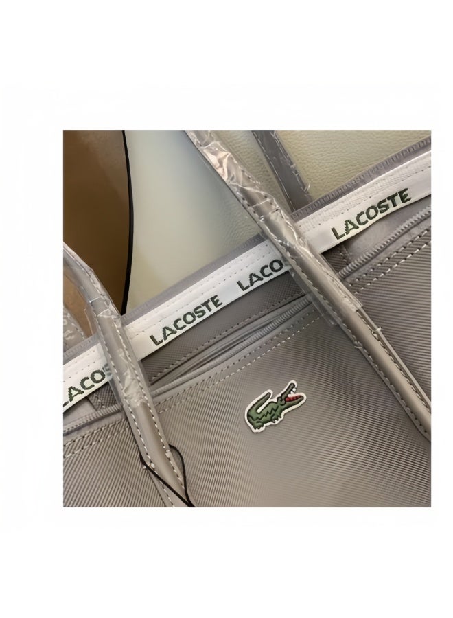 لاكوست أزياء لاكوست النسائية مفهوم متعدد الإستعمالات Zipper Tote bagte Tote bagg Shoulder bagg. - Image 4