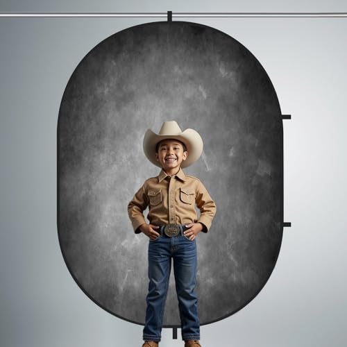 Kate 5x6.5ft Collapsible Backdrop Pop Up Photo Backdrops Grey Brown Portable Background for Portrait Photography, for Video, for Live Stream - Image 5