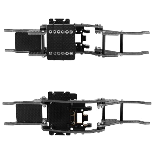 Pothyes LCG Carbon Fiber Chassis Frame Kit with Brass Skid Plate for 118 RC Crawler Redcat Ascent18 Upgrade Part - Image 5