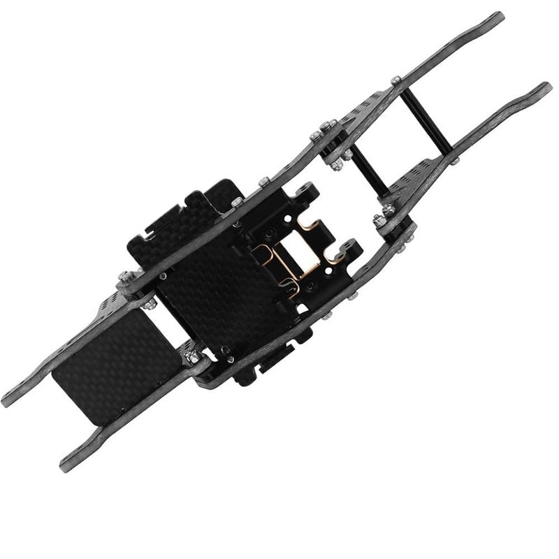 Pothyes LCG Carbon Fiber Chassis Frame Kit with Brass Skid Plate for 118 RC Crawler Redcat Ascent18 Upgrade Part - Image 3