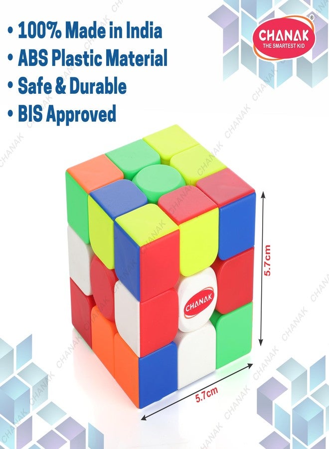 Chanak 3x3 Cube for Kids, Speed Cube Puzzle for Kids & Adults, Stickerless Speed Cube for Kids Above 6 Years, BIS Approved (3X3 Cube) - Image 3