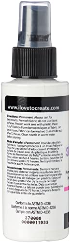 Tulip Fabric Paint, Permanent Spray on Paint, 4 fl oz White Snow - Image 2