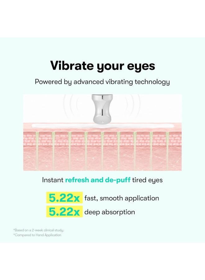 VT COSMETICS PDRN Reedle Shot Eye Cream, Vibrating Eye Applicator for Puffy Eyes, Dark Circles & Under Eye Bags, Firming & Wrinkle Care with PDRN Collagen | 15ml - Image 2