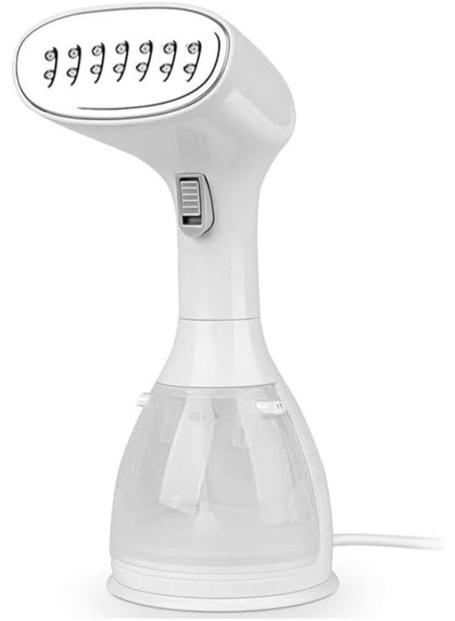 دينكس مكواة بخار يدوية DENX DX1767 بقدرة 1500 واط، تسخين سريع خلال 20 ثانية، جهاز بخار ملابس محمول مع خزان ماء قابل للفصل بسعة 300 مل، قفل بخار مستمر، نظام مضاد للتنقيط، إيقاف تشغيل تلقائي، مناسبة لجميع أنواع الأقمشة، لون أبيض. - Image 1