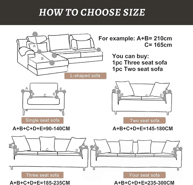 Sulfar Stretch Sofa Slipcover, Elastic Fabric Fashion Printed Waterproof Armchair Loveseat Couch Living Room Sofa Covers Pet Protector Mat Cushion Cover with 1 Pillowcase (Grey, 2 seater 57" - 72") - Image 4