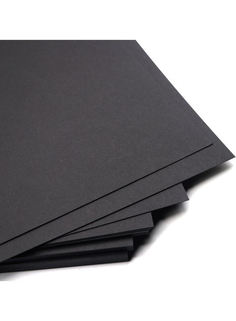 A4 Black Paper 350GSM, 20 Sheets Thick Dark Black Paper Card for Chalkboard, Scrapbook, Greetings, Invitations, Postcards, Index Cards, and Notecards.