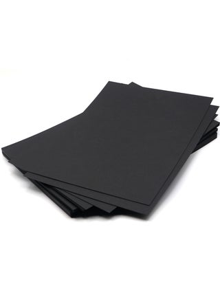 A4 Black Paper 350GSM, 20 Sheets Thick Dark Black Paper Card for Chalkboard, Scrapbook, Greetings, Invitations, Postcards, Index Cards, and Notecards. - view 2