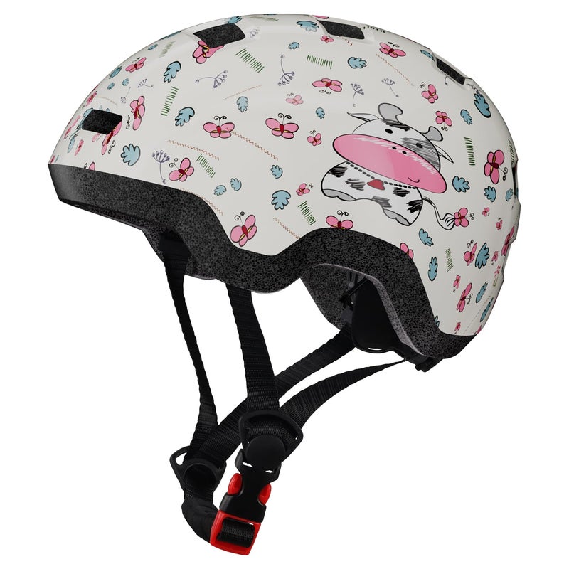 Bimalsic Toddler Bike Helmet 6M-2.5 Years Old- with 12 Vents & Dual Liner (0.16"+0.28") - Adjustable Dial Fit (45-49cm) (XS,Cow) - Image 1