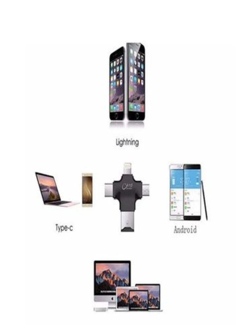 TIGER 4-in-1 USB OTG TF Micro SD Card Reader – Black | Fast Data Transfer & Plug-and-Play | Compatible with Smartphones, Tablets, Laptops | Compact, Portable Design for Easy On-the-Go Use - Image 3