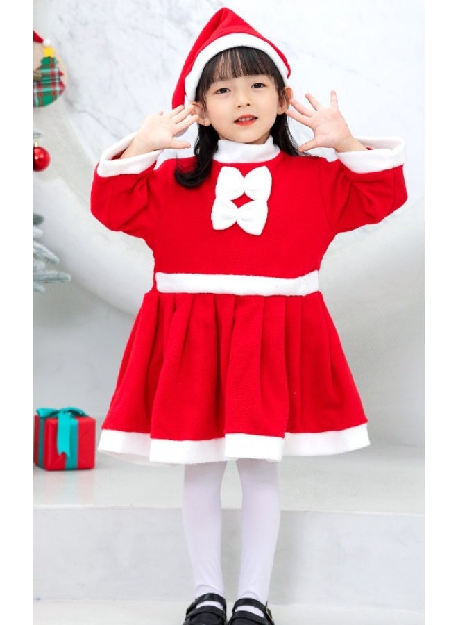 NIBEMINENT Santa Claus boys' and girls' children's clothing outfits, Christmas fleece children's clothing outfits - Image 1