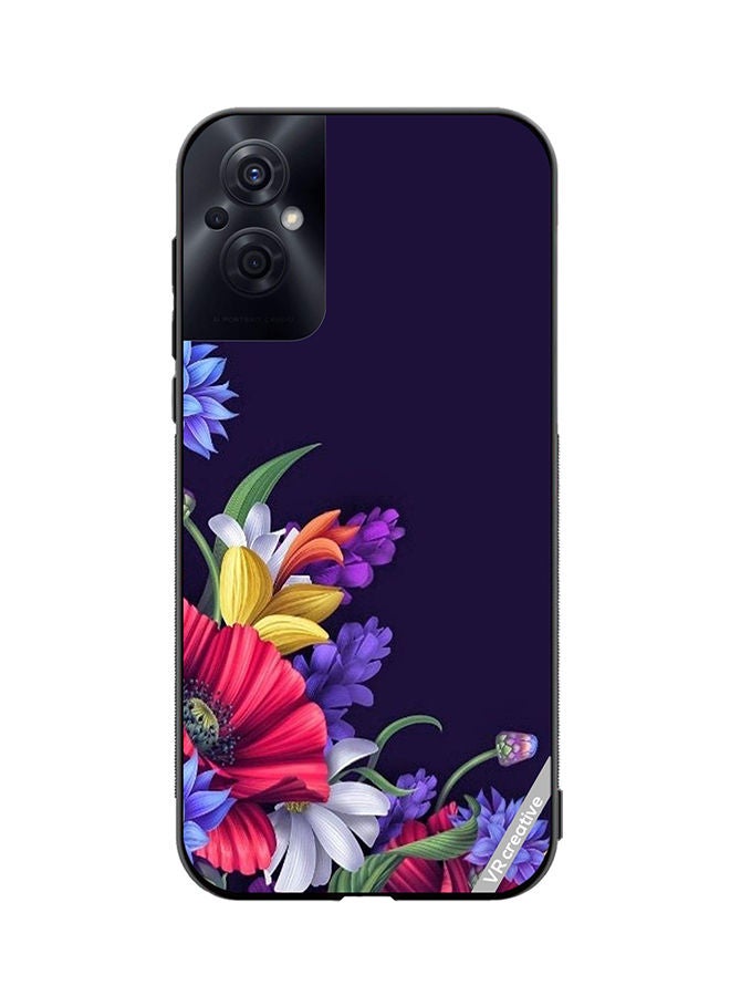 VR CREATIVE Protective Case Cover For Oppo Reno8 Z Flower Design Multicolour - Image 1