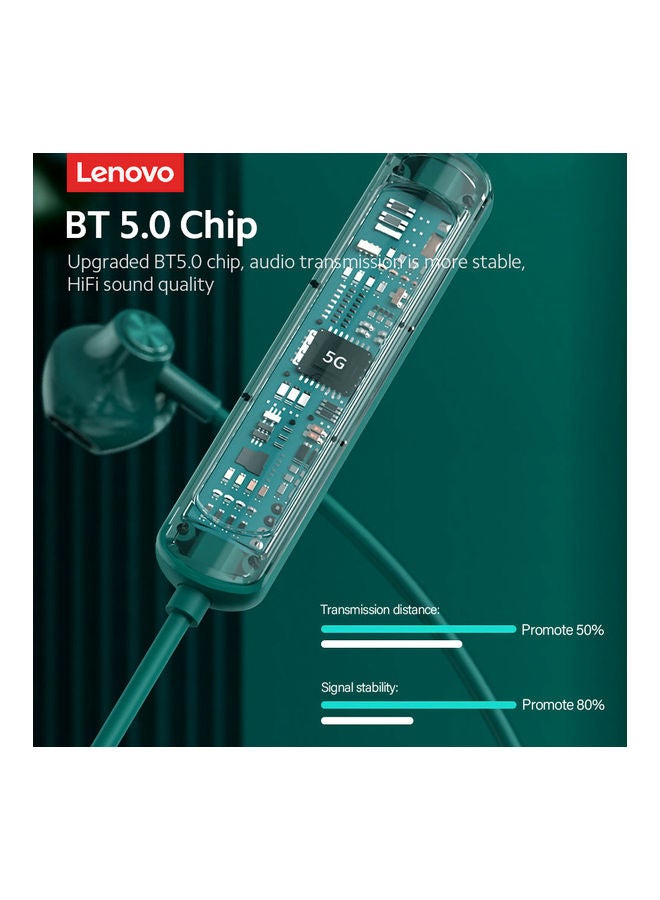Lenovo Wireless In-Ear Earphones With Moving Coil Speaker And Mic Green - Image 3