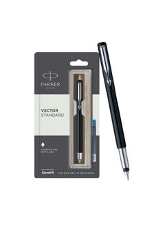 PARKER Vector Standard Fountain Pen| Black Body Color With 1 Ink Cartridge | Unique Gifts For Employees | Ideal For Corporate Use  - Image 1