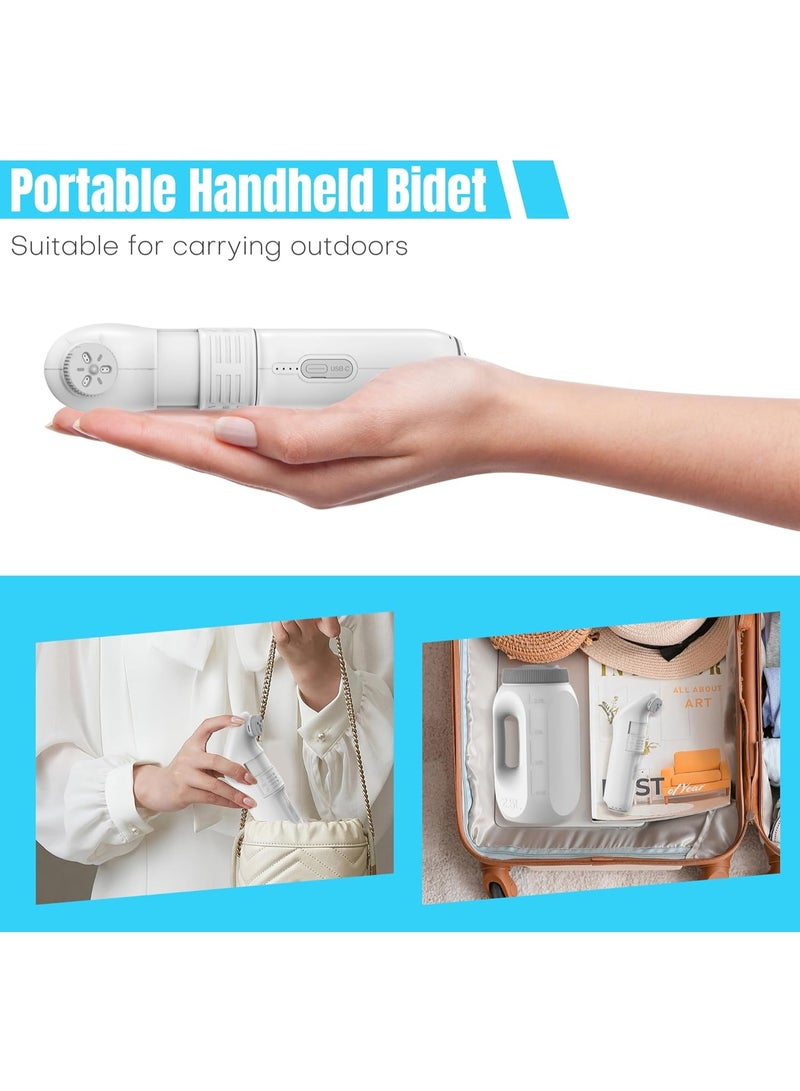 Eworld Portable High Pressure Electric Bidet with 2.5L Water Bottle – USB-C Rechargeable Travel Bidet, Waterproof Handheld Sprayer for Personal Hygiene & Baby Care - Image 4