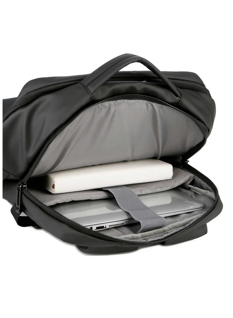 Hike Black Premium Unisex Backpack Water Resistant Laptop Daypack with 360° Degree Opening and Separate Laptop Compartment for Travel/Business/College, HK2026-BLACK  | Best Price UAE