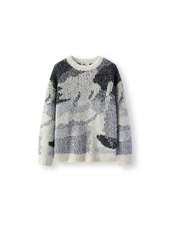 Semir Men's Winter Artistic Color-block Abstract Camouflage Jacquard Knit Sweater Trendy Pullover 109725107206 - Image 3