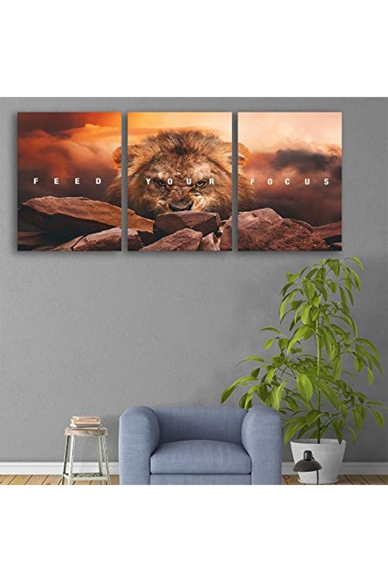 Yetaryy Inspirational Quotes Poster Framed Wall Art Motivational Canvas Painting Print Picture Wall Art Canvas Modern 3 Panels Canvas Prints Artwork for Home Office Decor Ready to Hang - 36" W x 16" H - Image 5