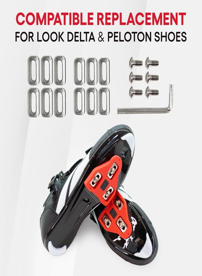 TrubliFit Replacement Delta Bolts Screws Washers for Delta Cleats, Replacement Screws with Allen Wrench Compatible with Delta Bike Cleats, for Indoor Cycling & Road Bikes - Cleats NOT Included, Red - Image 4