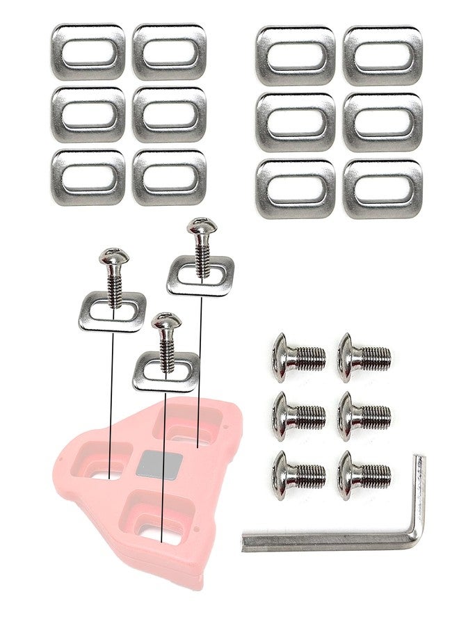 TrubliFit Replacement Delta Bolts Screws Washers for Delta Cleats, Replacement Screws with Allen Wrench Compatible with Delta Bike Cleats, for Indoor Cycling & Road Bikes - Cleats NOT Included, Red - Image 1