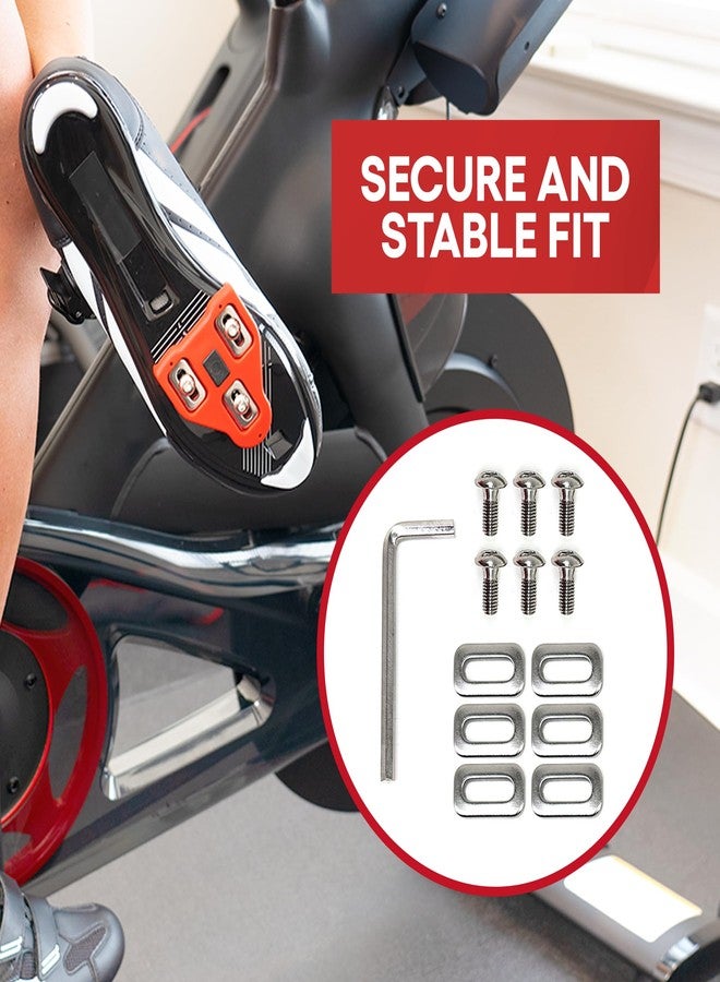 TrubliFit Replacement Delta Bolts Screws Washers for Delta Cleats, Replacement Screws with Allen Wrench Compatible with Delta Bike Cleats, for Indoor Cycling & Road Bikes - Cleats NOT Included, Red - Image 5