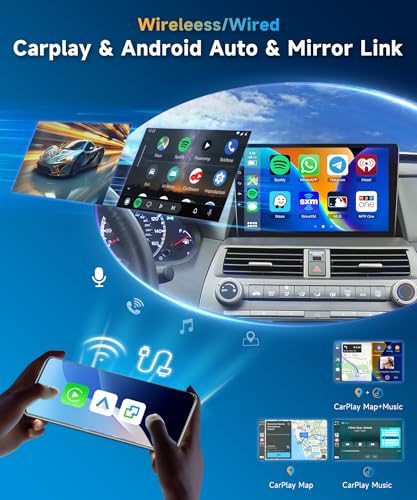 METEESER 5G WiFi 4Core+64G for Honda Accord 8th 2008-2013 Car Radio with Wireless Carplay/Android Auto,Android Car Stereo 10.1 Inch Touch Screen GPS Navi Bluetooth FM/RDS SWC HD Backup Camera - Image 3