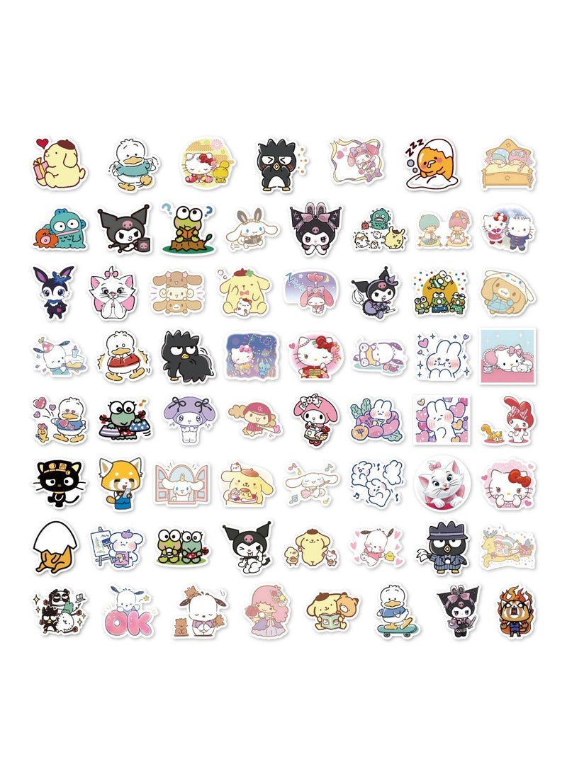 Webefun 120 Pcs Sanrio Stickers Cute Anime Cartoon Vinyl Aesthetic Sticker Laptop Skateboard Luggage Computer Water Bottle Graffiti Sticker Packs for Kids Teens Girls Adults  - Image 3