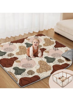 Baby Play Mats for Floor, 50x50 Play Mat for Playpen, Thicken Soft Padding Foam Playmats for Babies and Toddlers Infants, Foldable and Machine Washable Baby Crawling Mat