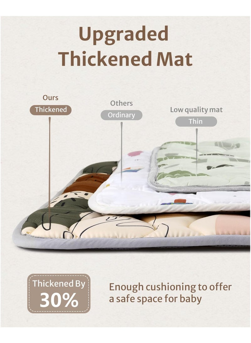 NNEWVANTE - Baby Play Mats for Floor, 50x50 Play Mat for Playpen, Thicken Soft Padding Foam Playmats for Babies and Toddlers Infants, Foldable and Machine Washable Baby Crawling Mat - Image 1