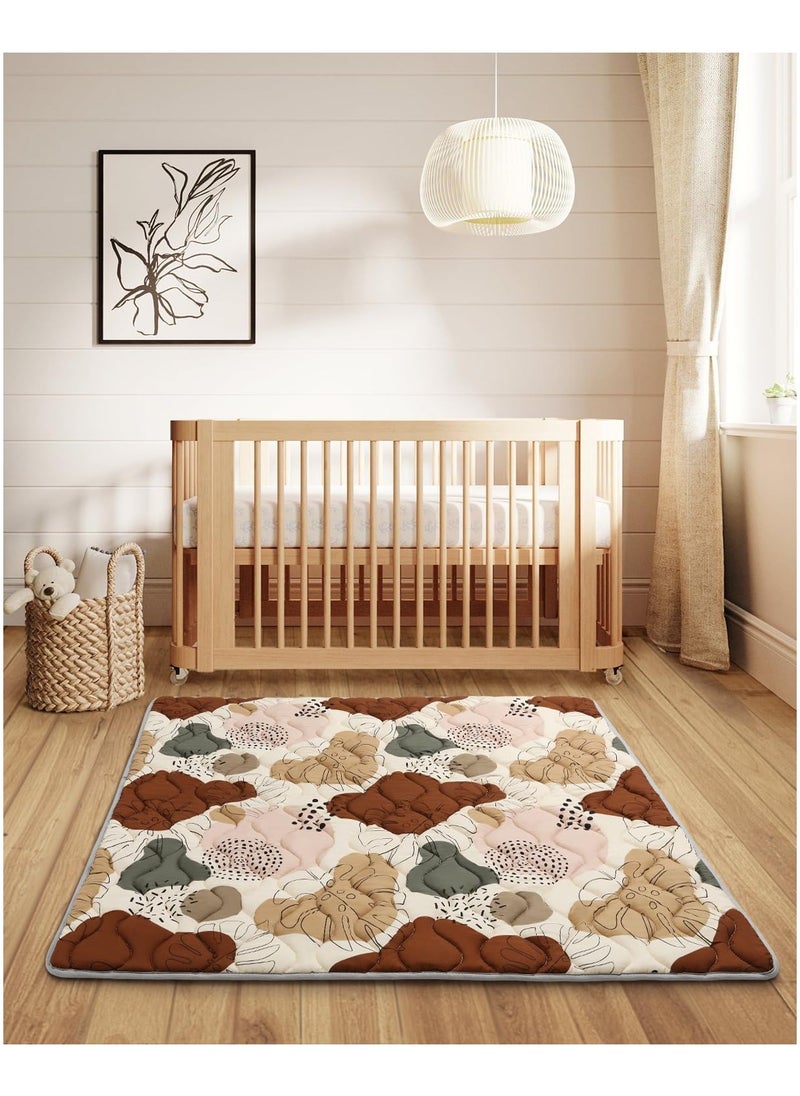 NNEWVANTE - Baby Play Mats for Floor, 50x50 Play Mat for Playpen, Thicken Soft Padding Foam Playmats for Babies and Toddlers Infants, Foldable and Machine Washable Baby Crawling Mat - Image 1