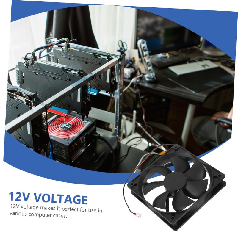 12V DC Dual Ball Bearing Low Noise Cooling Fan for Computer Case Gaming High Performance PC - Image 5