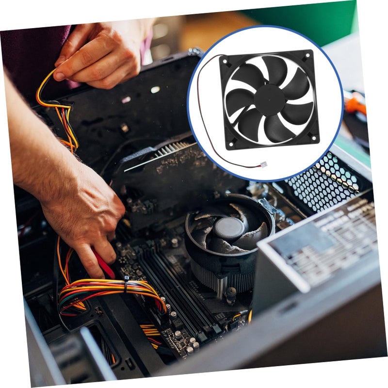 12V DC Dual Ball Bearing Low Noise Cooling Fan for Computer Case Gaming High Performance PC - Image 3