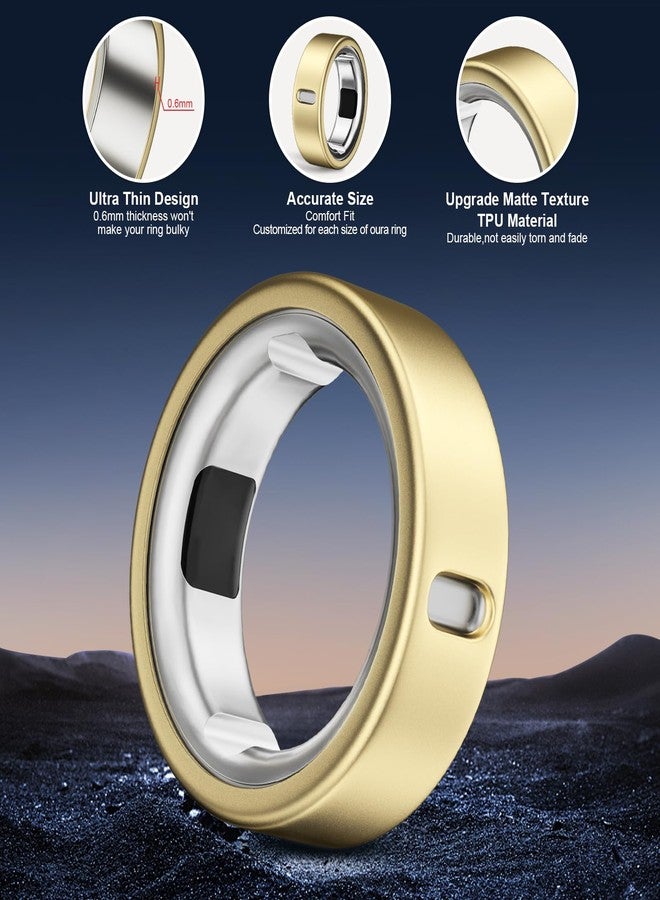 Vigamen 8 Pack Cover Compatible with Oura Ring Gen 4/Oura Ring Gen 3 Horizon/Heritage,Charging Derectly,Matte Texture Wear-Resistant Anti-Scratch TPU Protector for Women Men Working Out Gym(B,Size 11) - Image 3